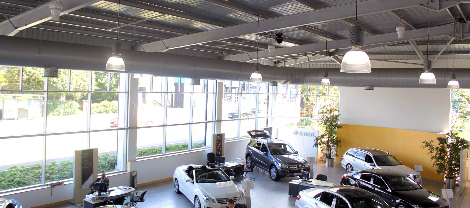 Showroom Destratification in Mercedes from Airius