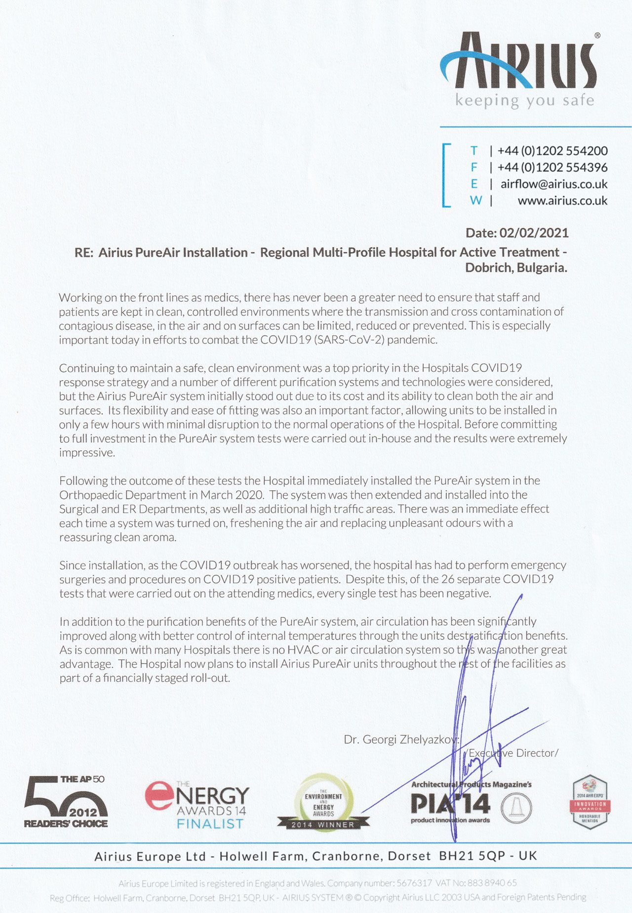 Dobrich Hospital Testimonial