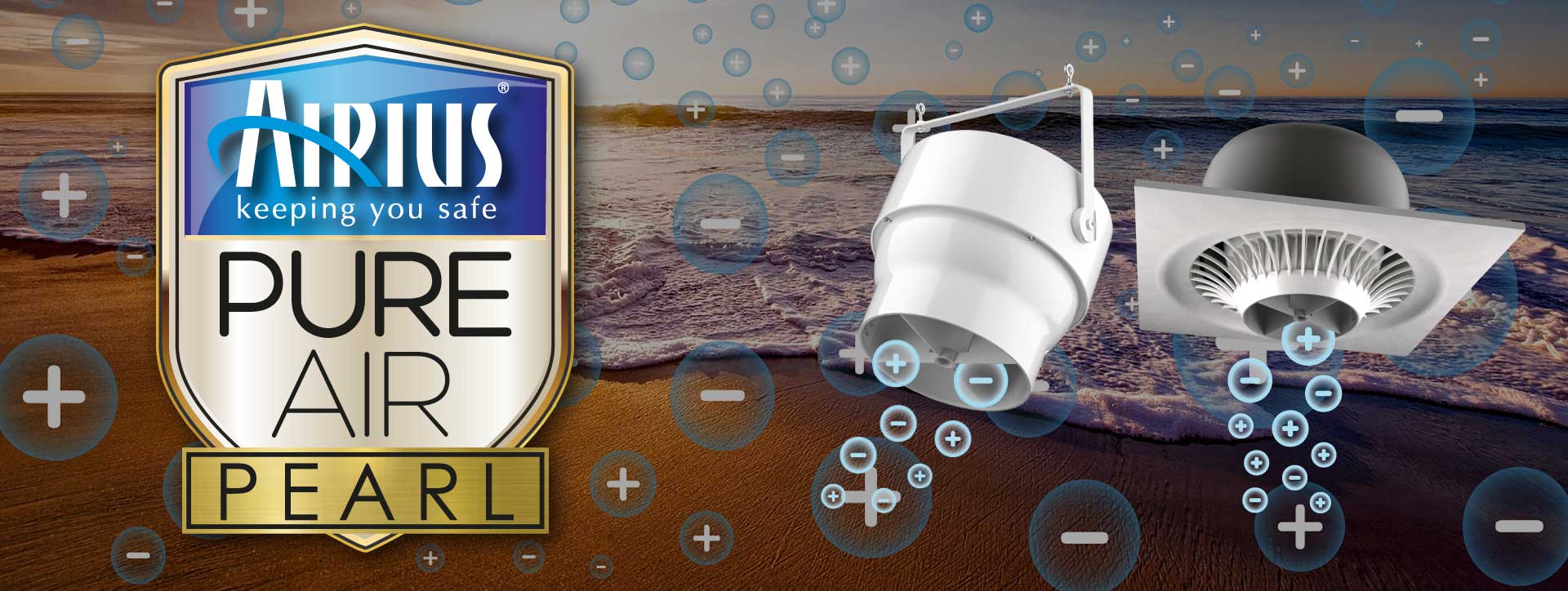 Airius PureAir Pearl BiPolar Ionisation Air Purification Fan