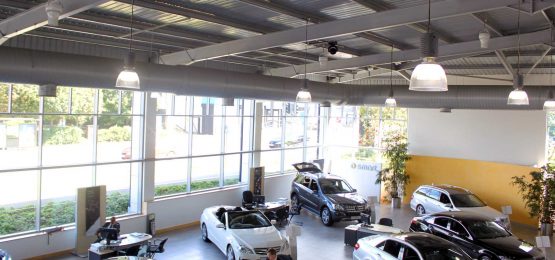 Showroom Destratification in Mercedes from Airius