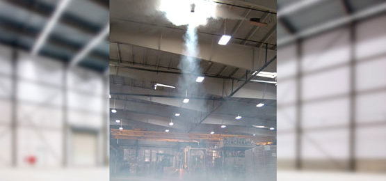 Airius Destratification Smoke Test - Model 45 Vs Blade Fan